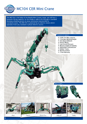 Dizalice gusjeničari - Teleskopska grana Maeda MC 104 CER *