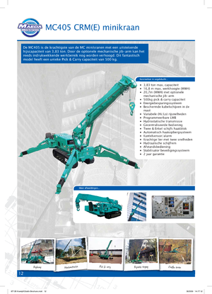 Dizalice gusjeničari - Teleskopska grana Maeda MC 405 CRME