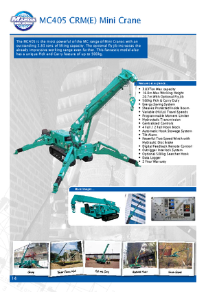 Dizalice gusjeničari - Teleskopska grana Maeda MC 405 CRME