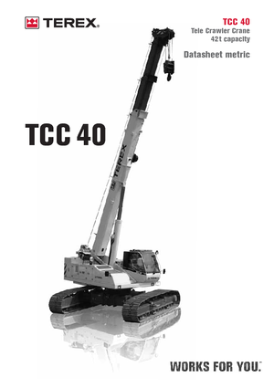 Dizalice gusjeničari - Teleskopska grana Terex Bendini TCC 40