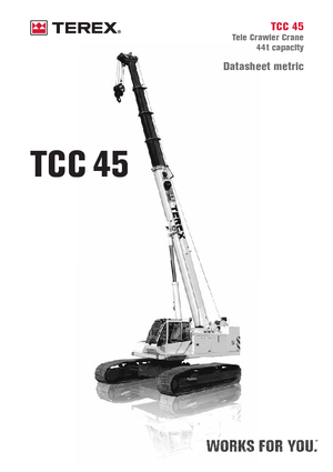 Dizalice gusjeničari - Teleskopska grana Terex Bendini TCC 45