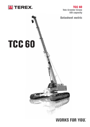 Dizalice gusjeničari - Teleskopska grana Terex Bendini TCC 60