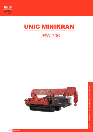 Dizalice gusjeničari - Teleskopska grana UNIC URW-706