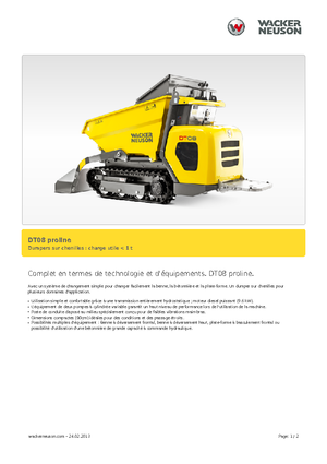 Damperi na gusjenicama Wacker Neuson DT 08 PL