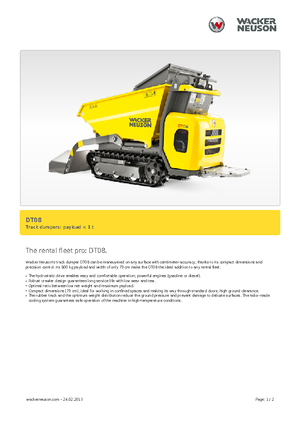 Damperi na gusjenicama Wacker Neuson DT08