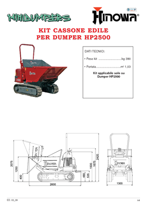 Damperi na gusjenicama Hinowa HP 2500