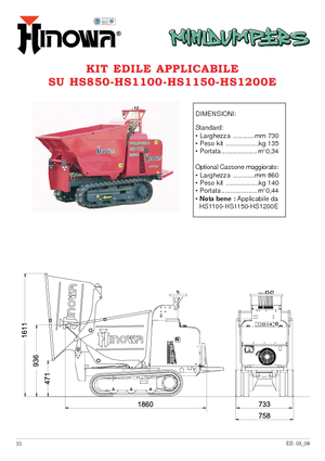 Damperi na gusjenicama Hinowa HS 1100 D