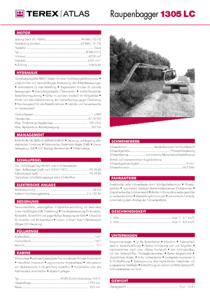 Bageri gusjeničari Atlas 1305 LC