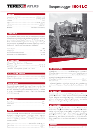 Bageri gusjeničari Atlas 1604 LC Serie 261