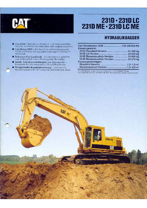 Bageri gusjeničari Caterpillar 231 D LC
