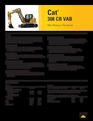 Bageri gusjeničari Caterpillar 308 CR VAB