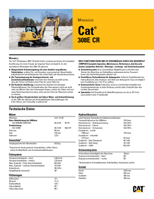 Bageri gusjeničari Caterpillar 308E 2 CR