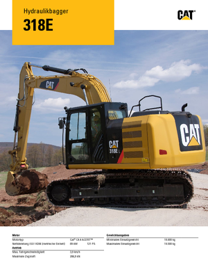 Bageri gusjeničari Caterpillar 318E L