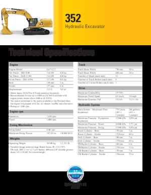 Bageri gusjeničari Caterpillar 352