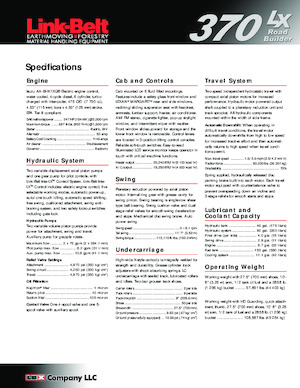 Bageri gusjeničari Link-Belt 370 LX Road Builder