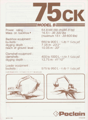 Rukovanje materijalom Case Poclain 75CK