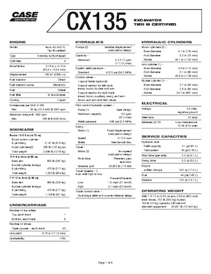Bageri gusjeničari Case CX 135 MSR