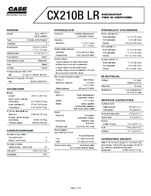 Bageri gusjeničari Case CX 210 B LR