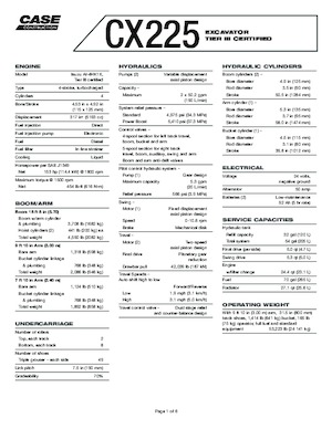 Bageri gusjeničari Case CX 225 SR