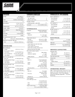 Bageri gusjeničari Case CX 700