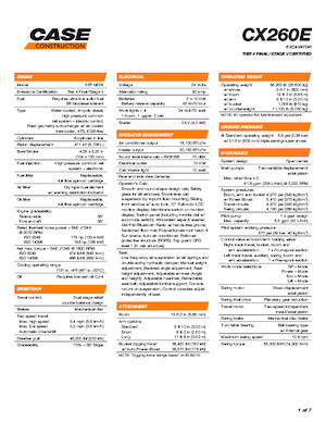 Bageri gusjeničari Case CX260E