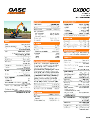 Bageri gusjeničari Case CX80C