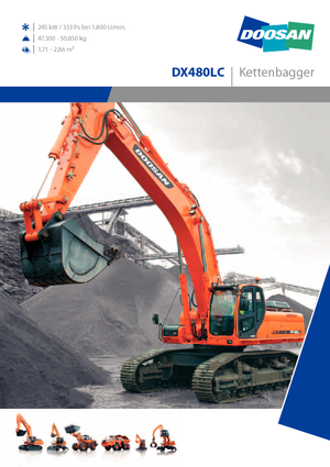 Bageri gusjeničari Doosan DX 480 LC