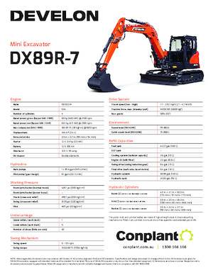 Bageri gusjeničari Develon DX89R-7