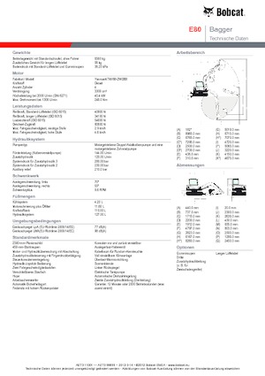 Bageri gusjeničari Bobcat E 80