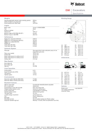 Bageri gusjeničari Bobcat E 80