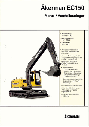 Bageri gusjeničari Akerman-Volvo EC 150