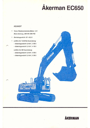 Bageri gusjeničari Akerman-Volvo EC 650