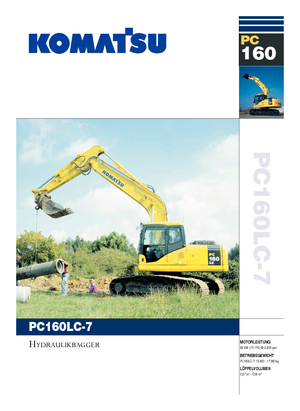 Bageri gusjeničari Komatsu PC160LC-7