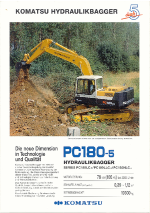 Bageri gusjeničari Komatsu PC180LLC-5