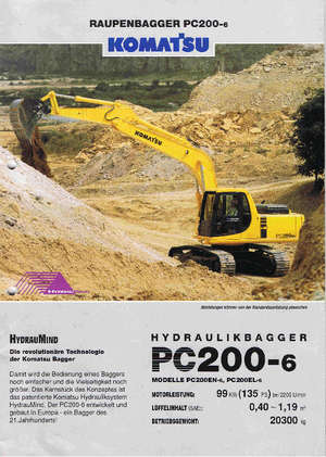 Bageri gusjeničari Komatsu PC200EL-6 activ