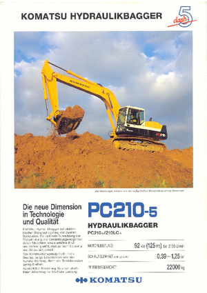 Bageri gusjeničari Komatsu PC210LC-5