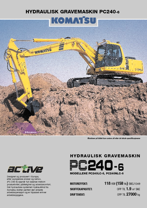 Bageri gusjeničari Komatsu PC240NLC-6 active Plus