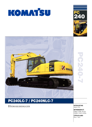 Bageri gusjeničari Komatsu PC240LC-7