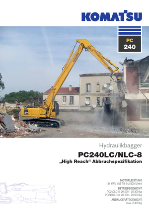 Bageri gusjeničari Komatsu PC240NLC-8