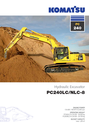 Bageri gusjeničari Komatsu PC240NLC-8