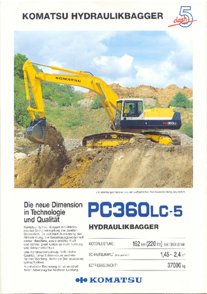 Bageri gusjeničari Komatsu PC360LC-5