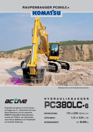 Bageri gusjeničari Komatsu PC380LC-6 active