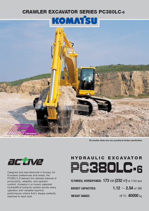 Bageri gusjeničari Komatsu PC380LC-6 active