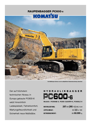 Bageri gusjeničari Komatsu PC600-6