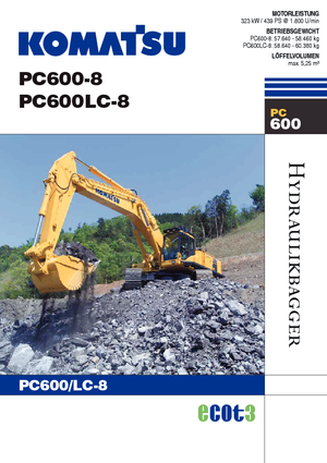 Bageri gusjeničari Komatsu PC600LC-8