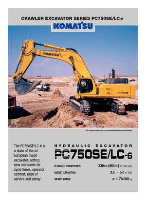 Bageri gusjeničari Komatsu PC750SE-6