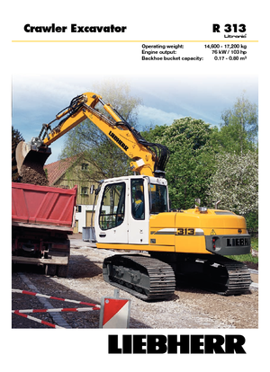 Bageri gusjeničari Liebherr R 313 Litronic