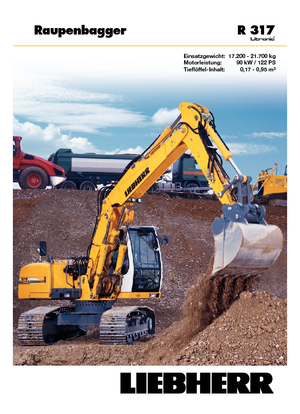Bageri gusjeničari Liebherr R 317 Litronic