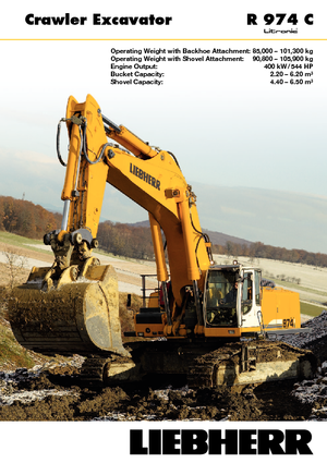 Bageri gusjeničari Liebherr R 974 C Litronic