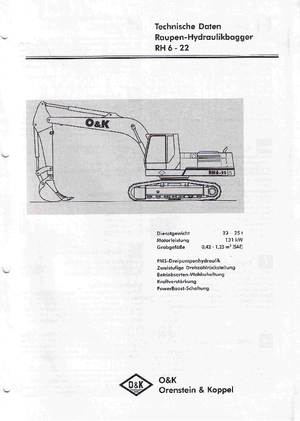 Bageri gusjeničari O&K RH 6-22